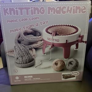entro Magic Loop Loom Knitting Machine - Pink and White